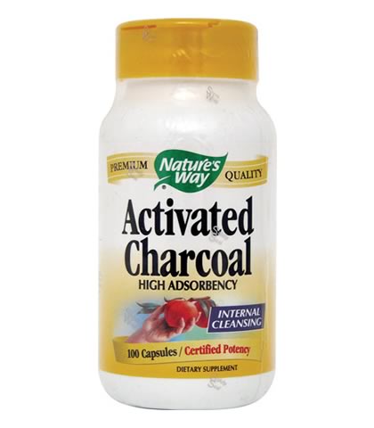 Activated Charcoal 280 mg, Nature's Way (100 Capsules) - Click Image to Close